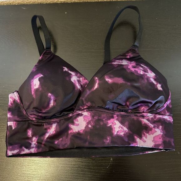Adore Me Sports Bra Athleisure Casual Comfort Sleep Small Purple Black - Picture 1 of 3